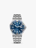 Maurice Lacroix AI6058-SS002-430-2 Men's Aikon Venturer Automatic Date Bracelet Strap Watch, Silver/Blue