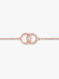 Olivia Burton Interlink Circle Chain Bracelet, Rose Gold OBJCOB08
