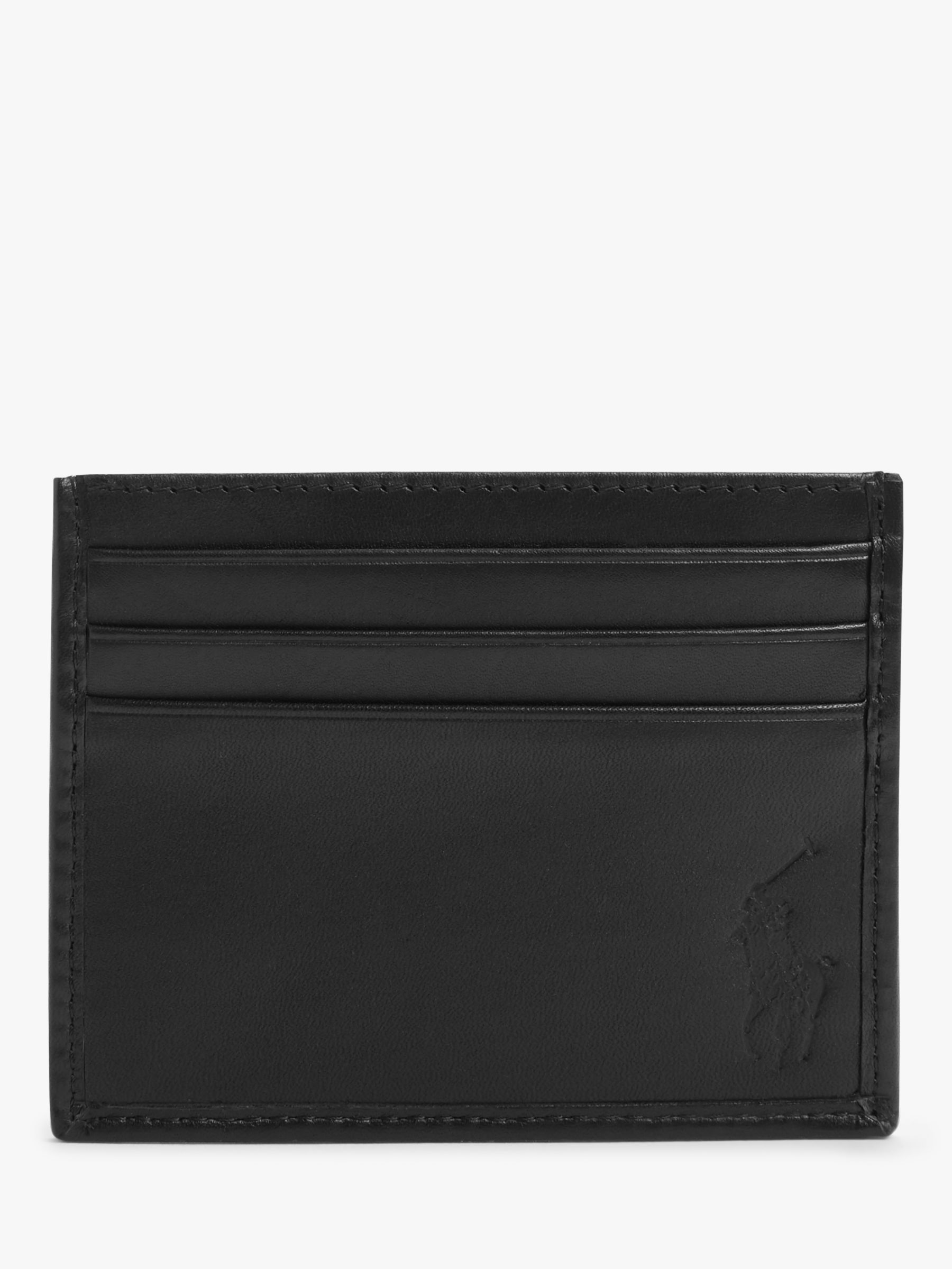 Polo Ralph Lauren Leather Wallet and Card Holder Gift Box, Black