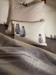 John Lewis & Partners Penguin Cushion, White