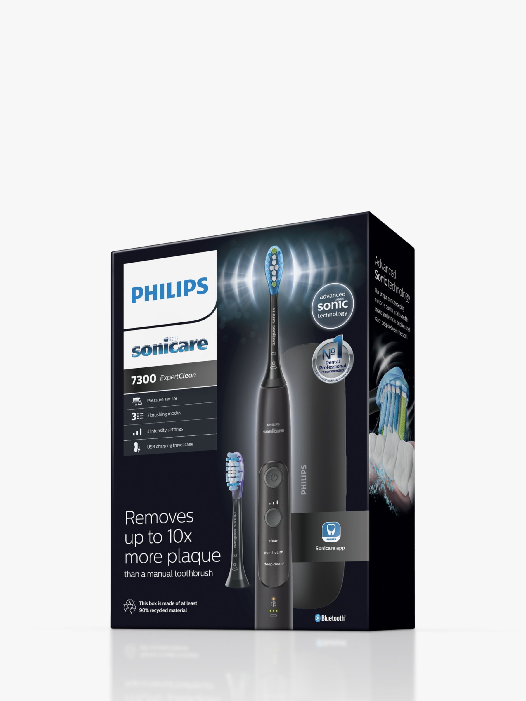 Philips Sonicare HX9611 ExpertClean 7300 Electric Toothbrush, Black