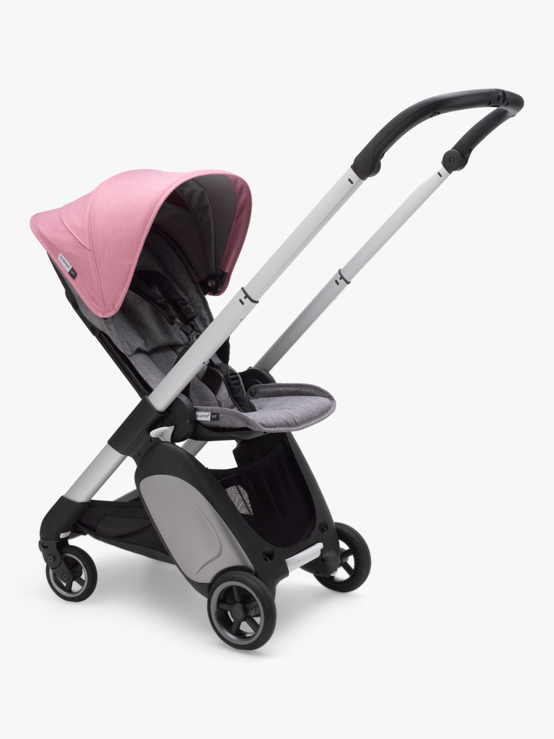 pink and black pushchair