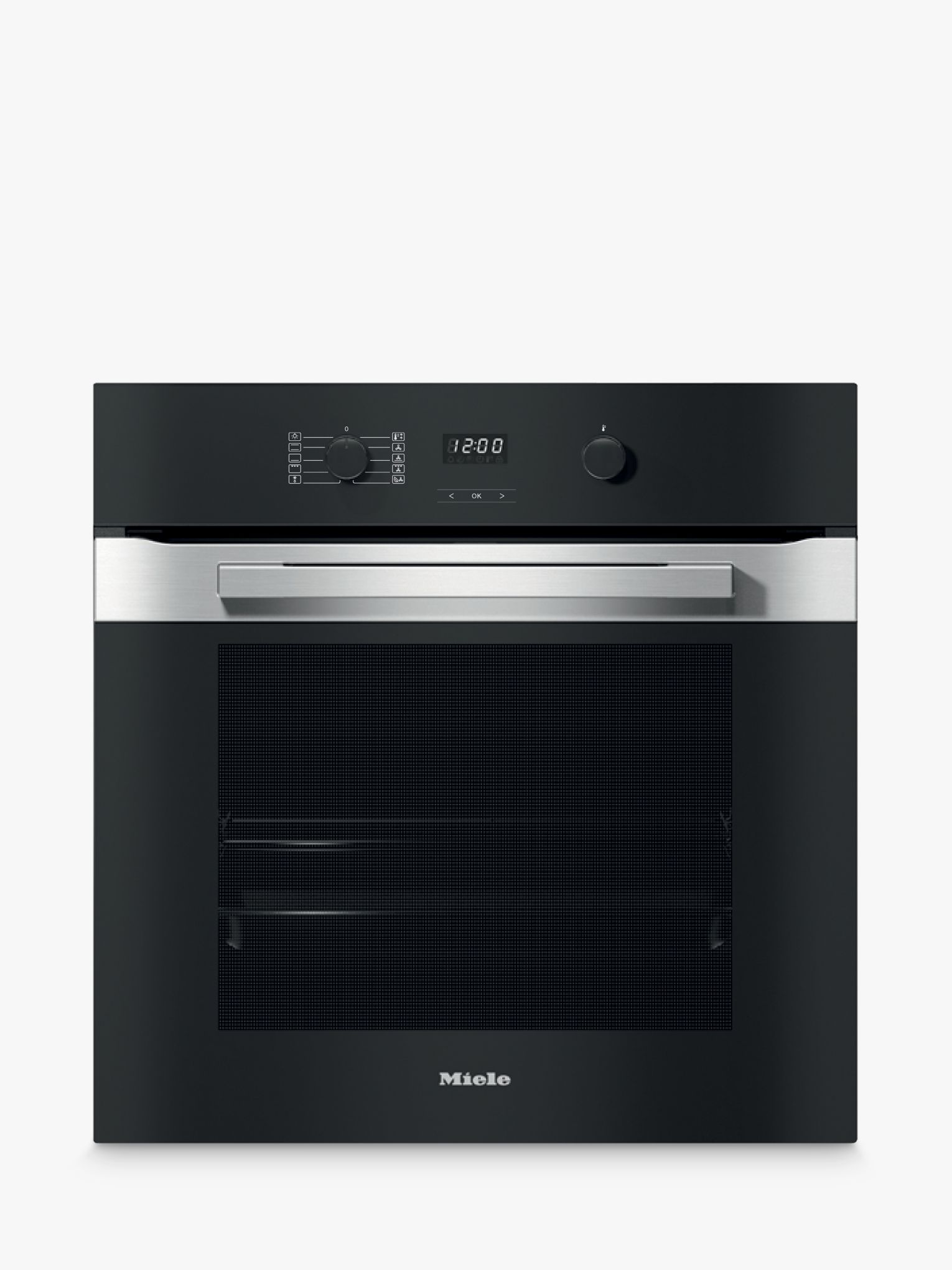 Miele H2860BP Built In Electric Self Cleaning Single Oven, Clean Steel