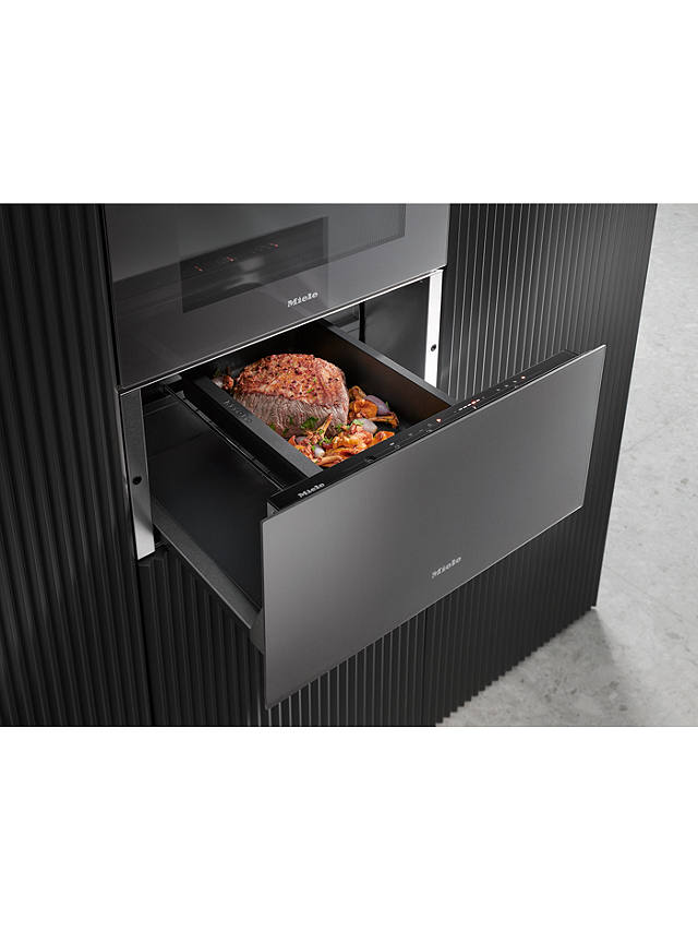 Buy Miele ESW7020 Built-In Warming Drawer, Obsidian Black Online at johnlewis.com
