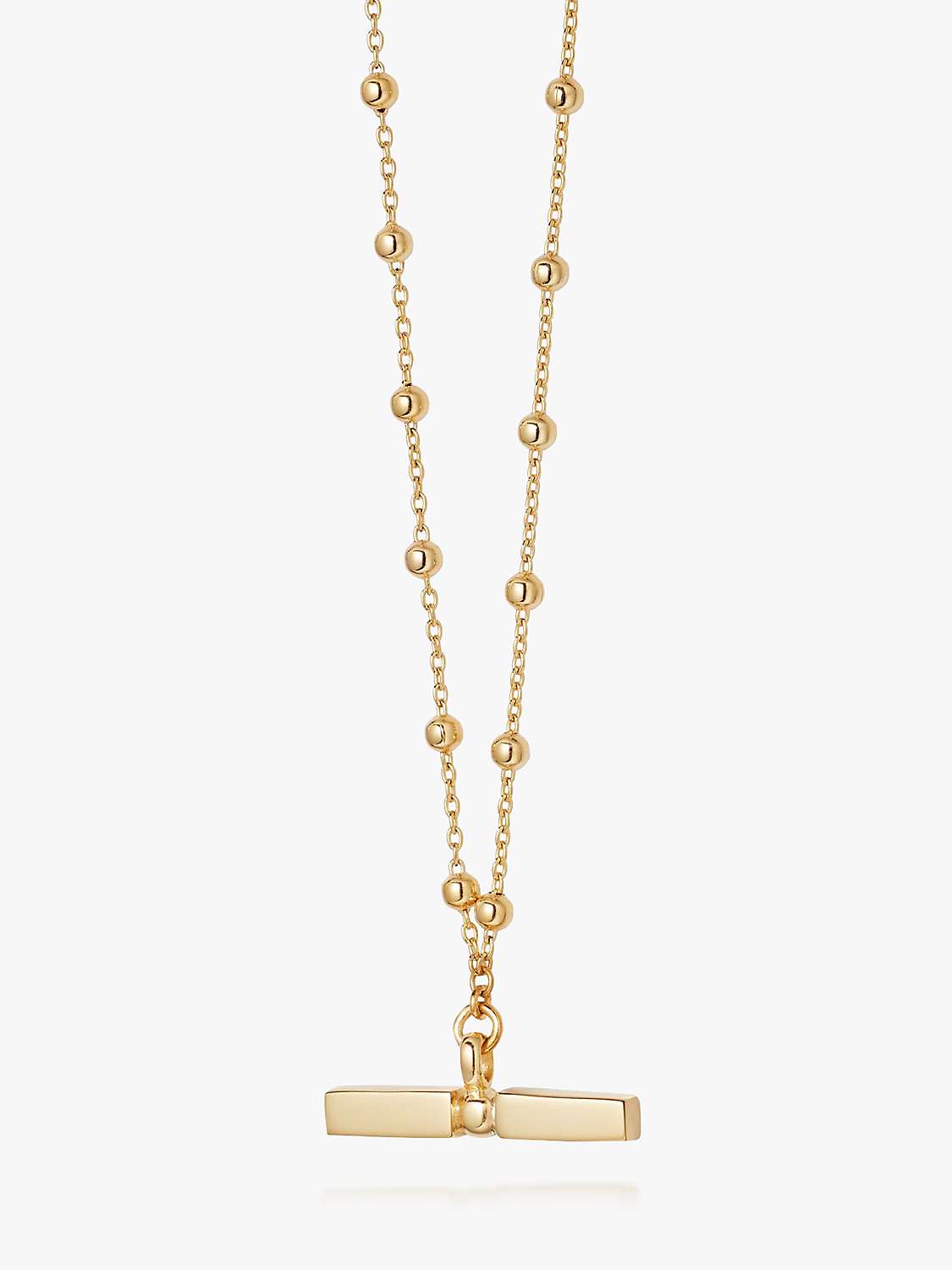 Buy Daisy London Stacked Bead and T Bar Pendant Necklace Online at johnlewis.com