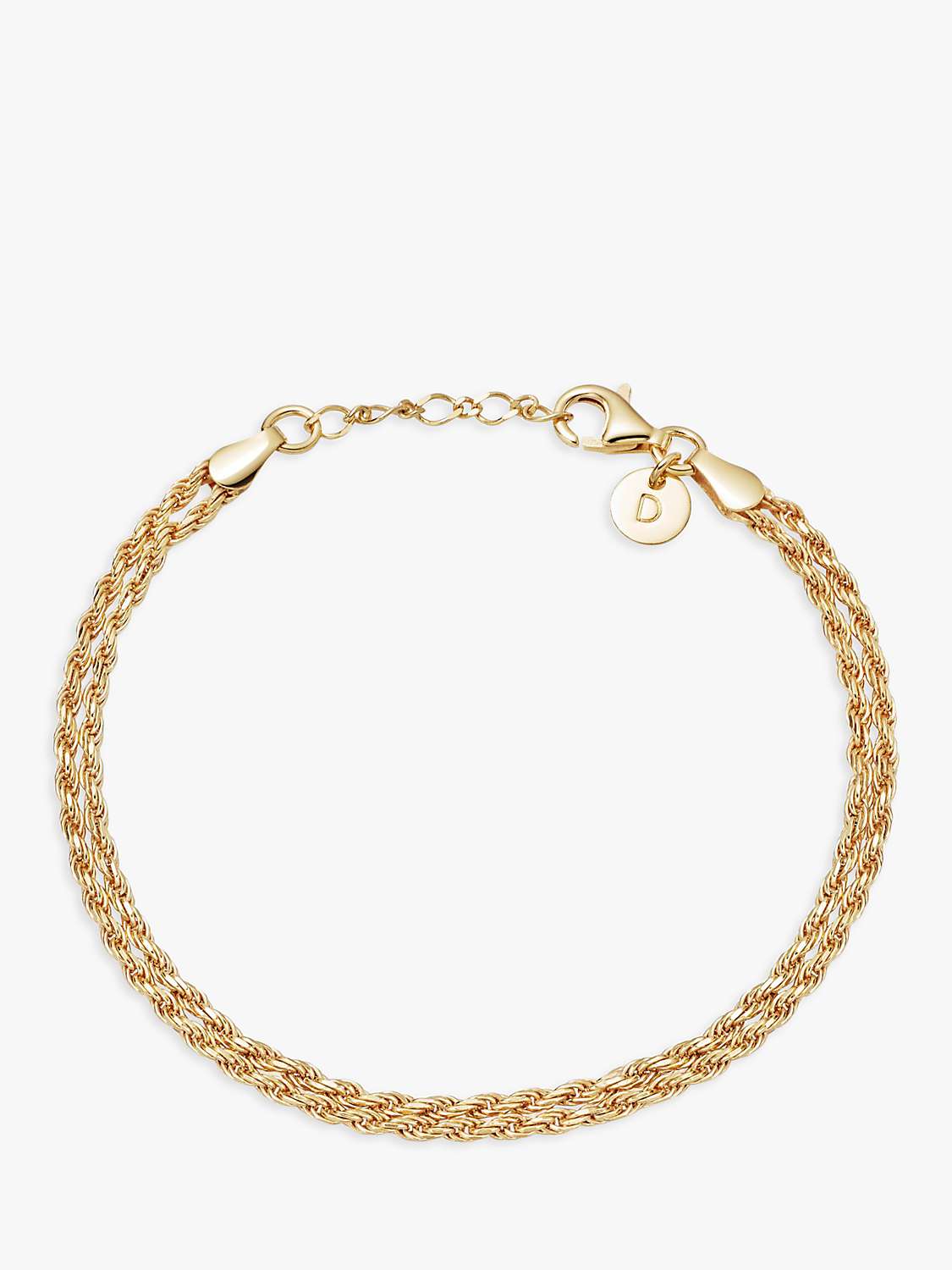 Buy Daisy London Isla Double Chain Bracelet, Gold Online at johnlewis.com