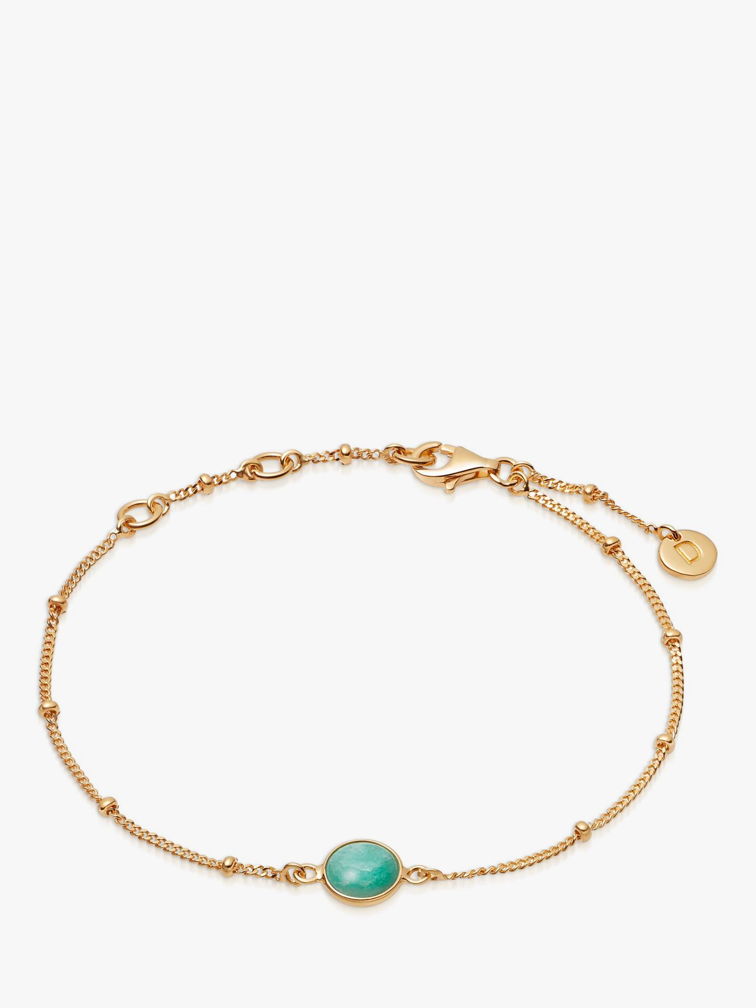 Daisy London Round Semi-Precious Healing Stone Bead Chain Bracelet ...