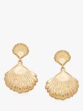 Daisy London Isla Double Shell Drop Earrings, Gold