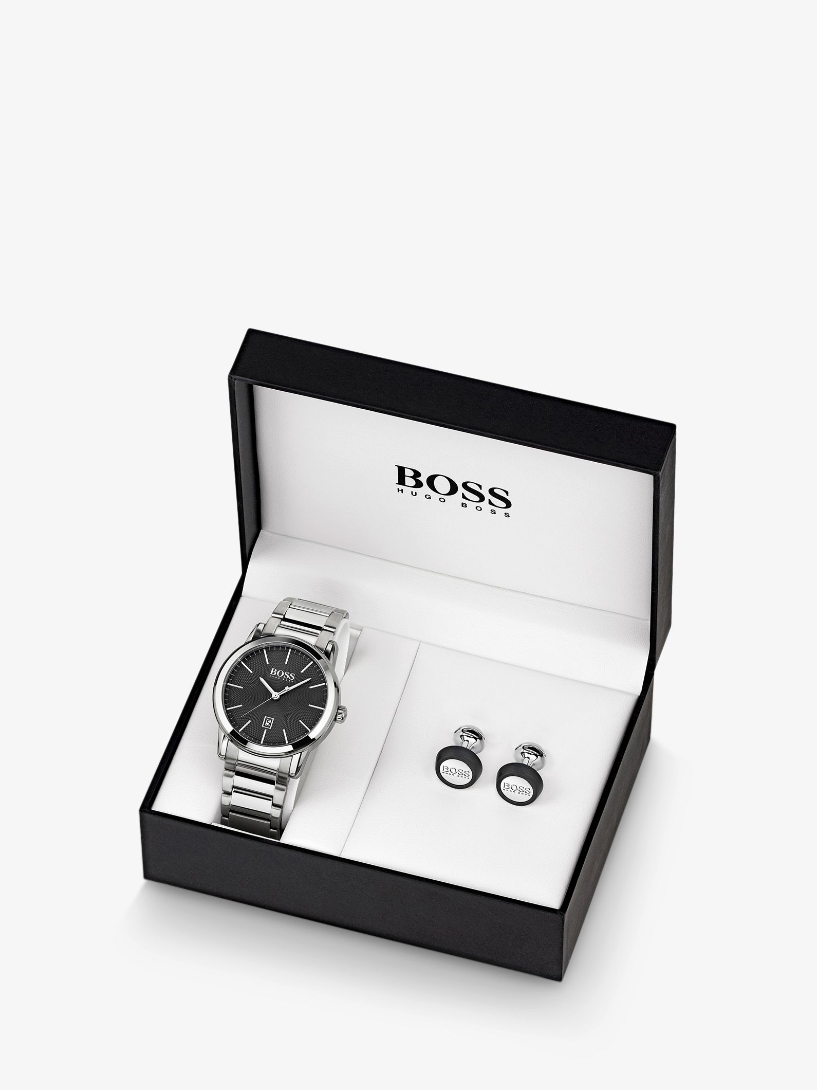 hugo boss black and silver watch