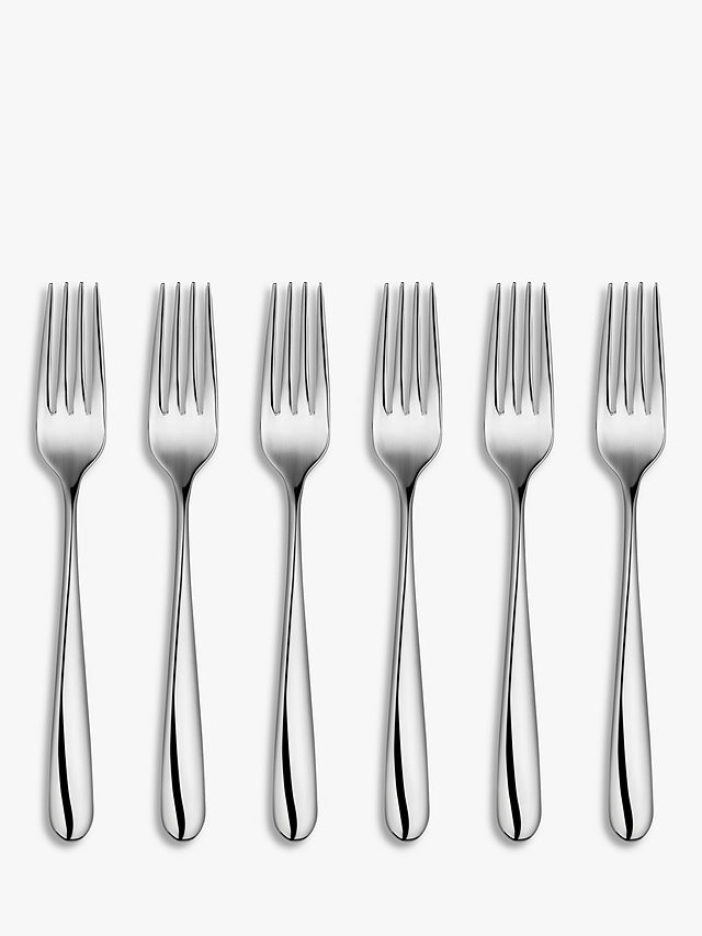 John Lewis Arc Pastry Forks, Set of 6