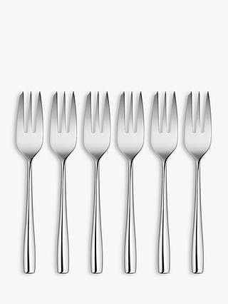 John Lewis & Partners Edge Pastry Forks, Set of 6