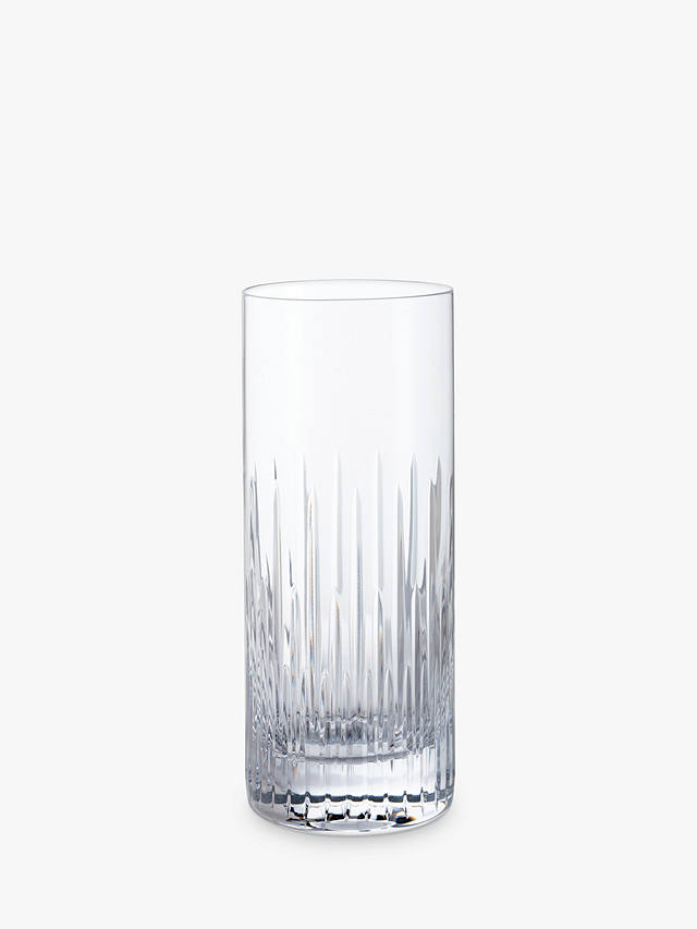 Dartington Crystal Limelight Cut Glass Highballs, Set of 2, 370ml, Clear
