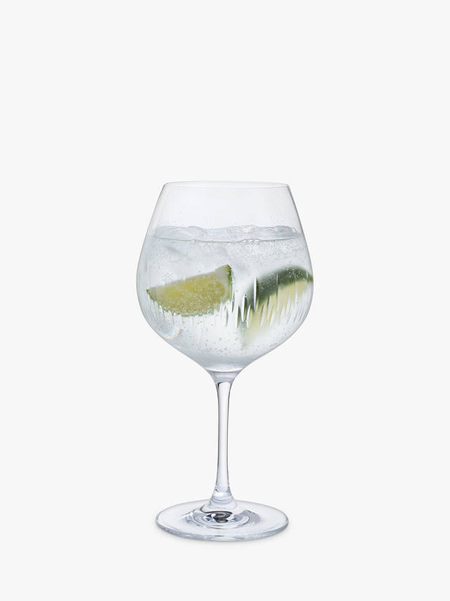 Dartington Crystal Limelight Cut Glass Gin Copa Glasses, Set of 2, 610ml, Clear