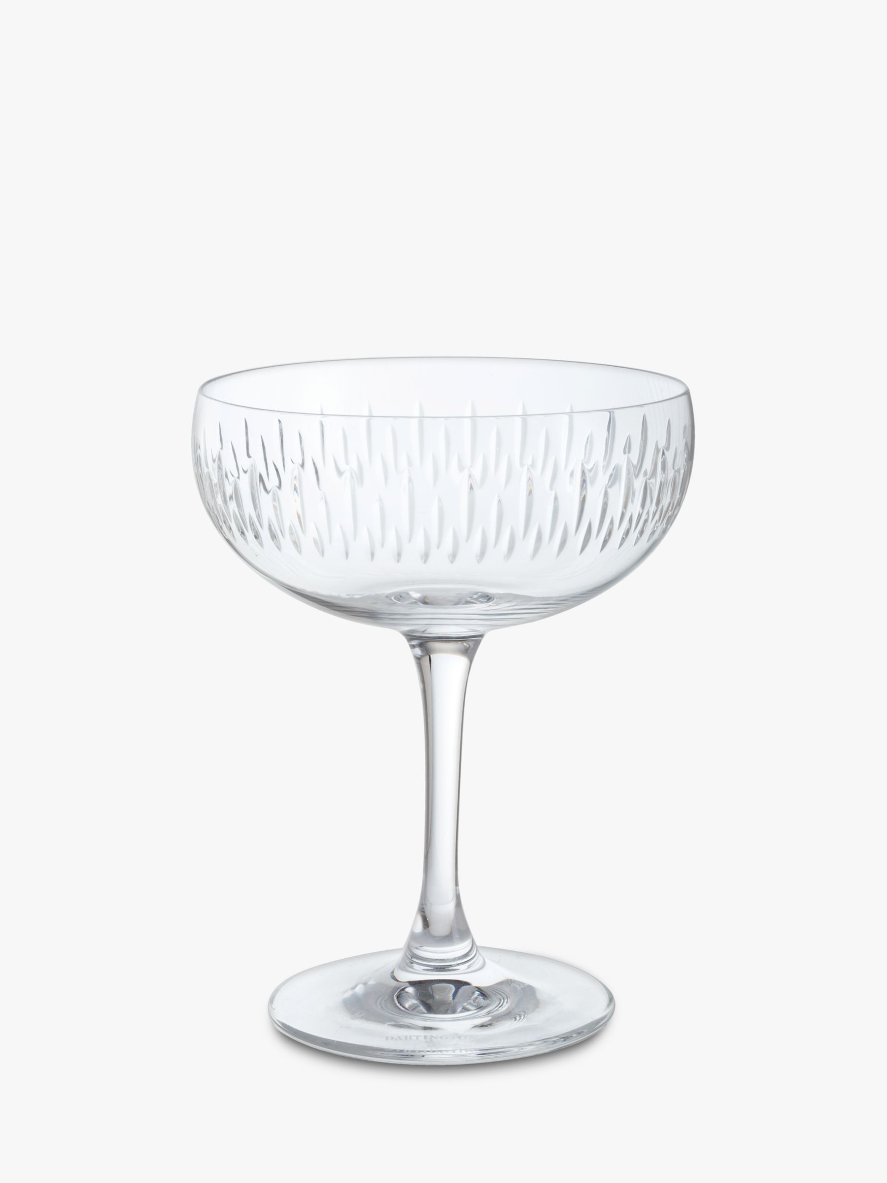 crystal saucer champagne glasses