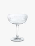 Dartington Crystal Limelight Cut Glass Champagne Saucers, Set of 2, 280ml, Clear