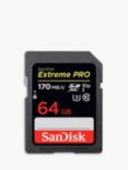 SanDisk Extreme Pro UHS-I, SD Card, up to 170MB/s Read Speed, 64GB