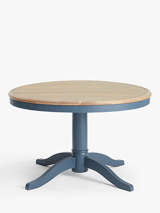 Loaf Chow Round 6 Seater Dining Table, Solid Oak/Inky Blue