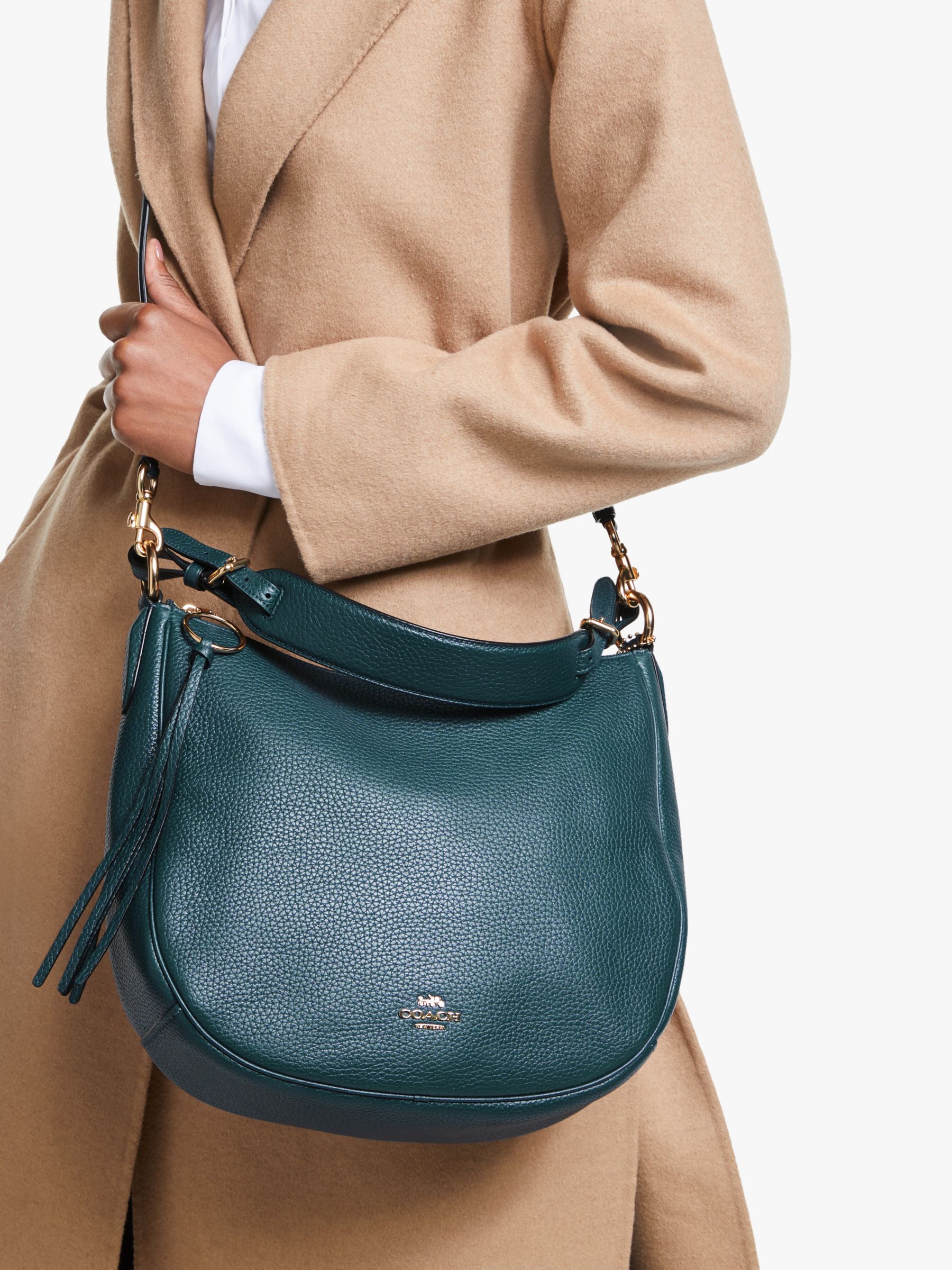 Coach Sutton Pebbled Leather Hobo Bag at John Lewis & Partners