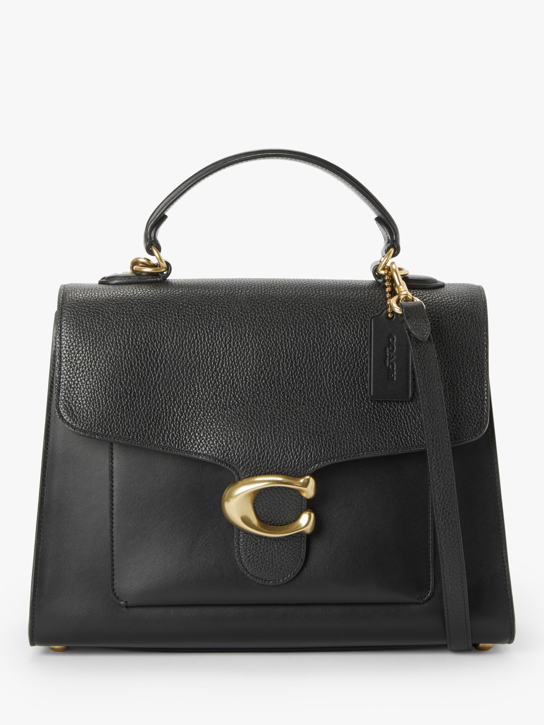 Coach Tabby Leather Top Handle Grab Bag at John Lewis & Partners