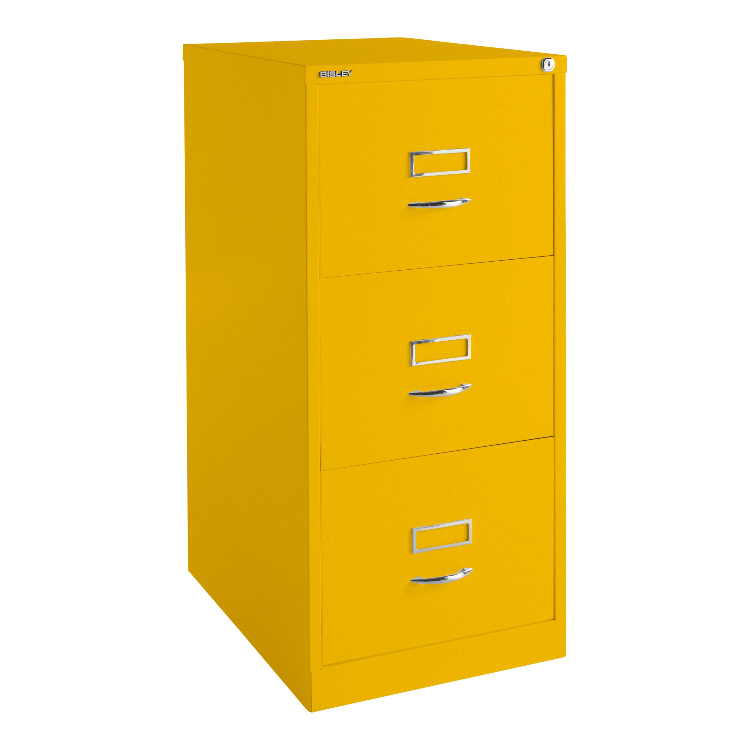 Bisley 3 Drawer Filing Cabinet Yellow