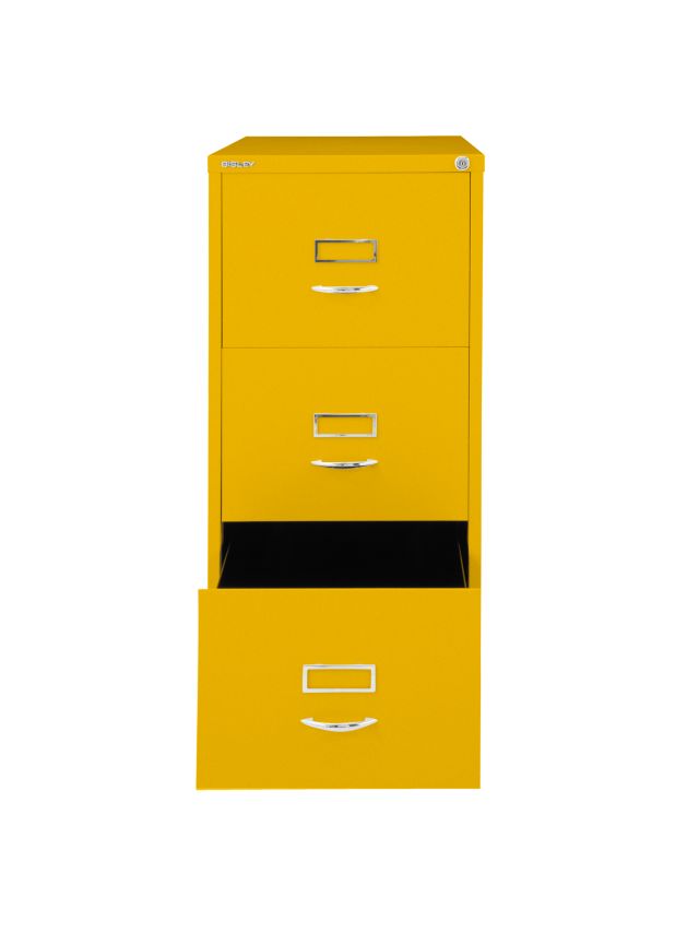 Bisley 3 Drawer Filing Cabinet Yellow