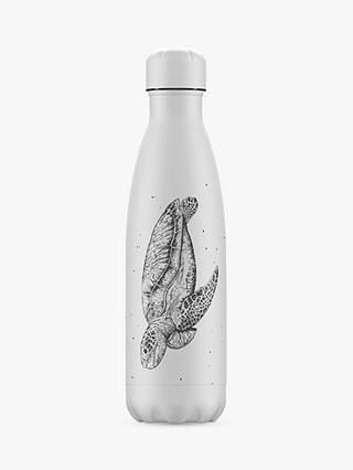 Chilly's Turtle Vacuum Insulated Leak-Proof Drinks Bottle, 500ml, White