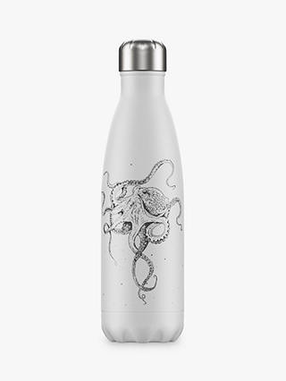 Chilly's Octopus Vacuum Insulated Leak-Proof Drinks Bottle, 500ml, White