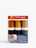 Gütermann creativ Denim Sewing Thread Set, Pack of 6, 100m, Multi