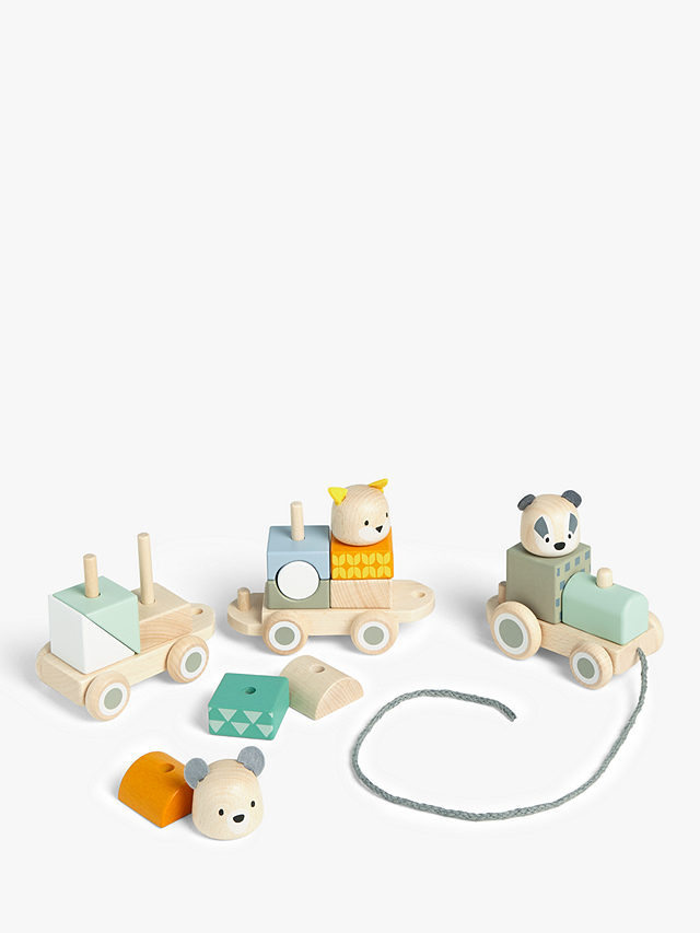 John Lewis My First Activity Pull Along Train Wooden Toy