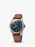 Oris 754 7741 4365-52058BR Men's Big Crown Automatic Leather Strap Watch, Tan/Blue