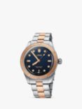 Oris 01 733 7707 4355-07 8 20 17 Men's Divers 65 Automatic Date Two Tone Bracelet Strap Watch, Silver/Rose Gold