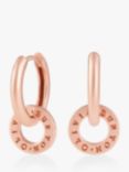 Olivia Burton Interlink Hoop Earrings, Rose Gold OBJCOE121