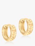 IBB 9ct Gold Diamond Cut Small Hoop Earrings, Gold