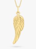 IBB 9ct Gold Angel Wing Pendant Necklace, Gold
