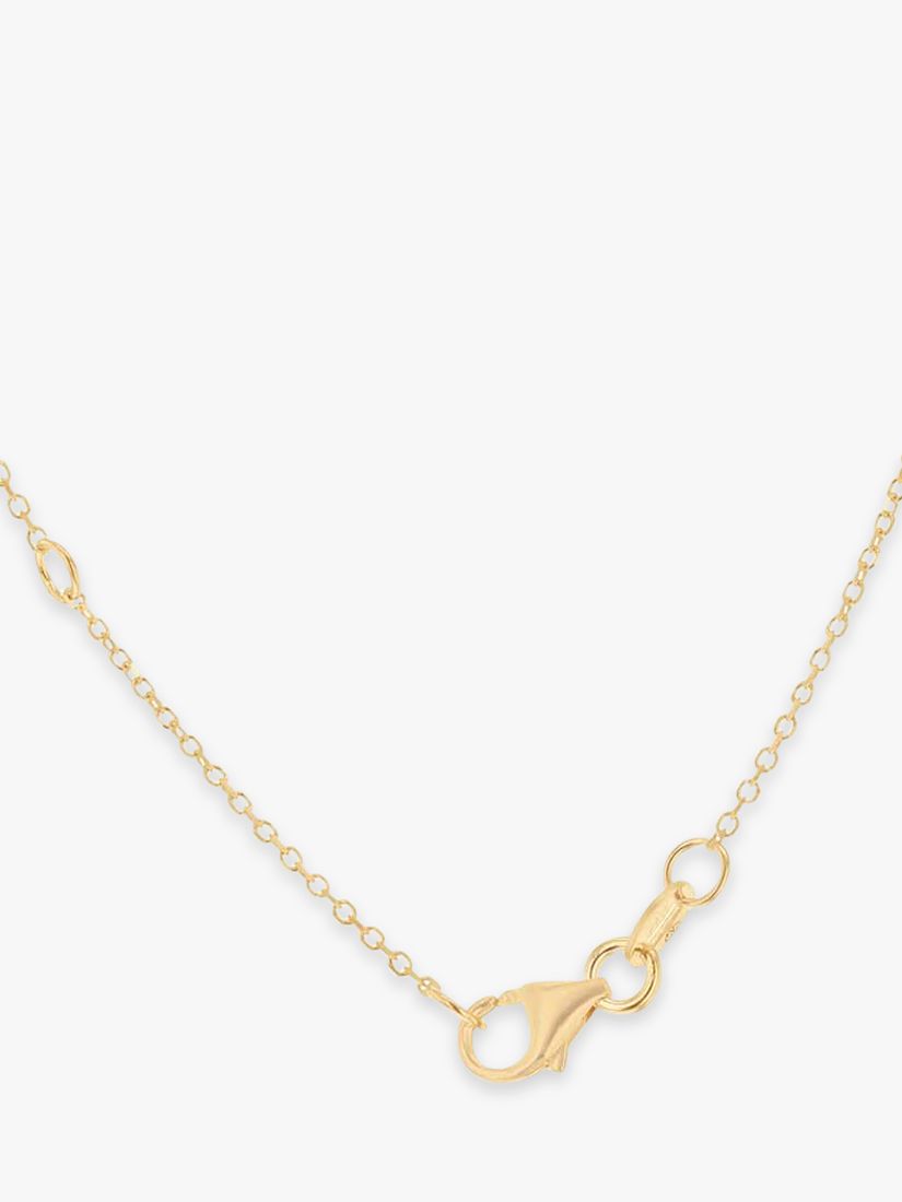 Buy IBB 9ct Yellow and White Gold Moon and Textured Star Pendant Necklace Online at johnlewis.com