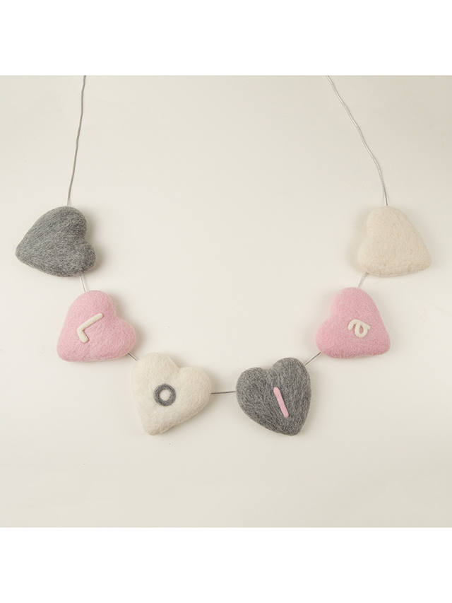 Wool Couture Heart Bunting Needle Felting Craft Kit