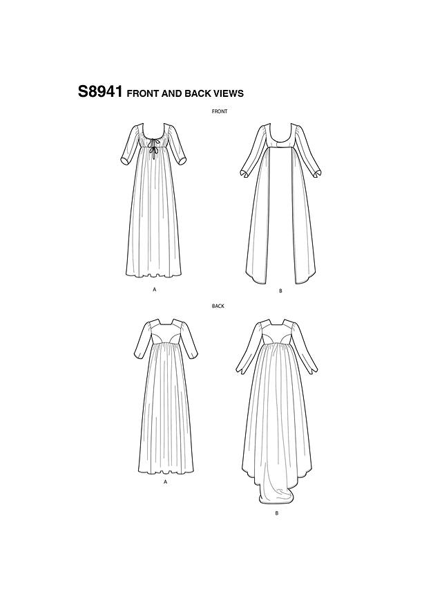 Simplicity Women's Costume Dress Sewing Pattern, 8941, H5