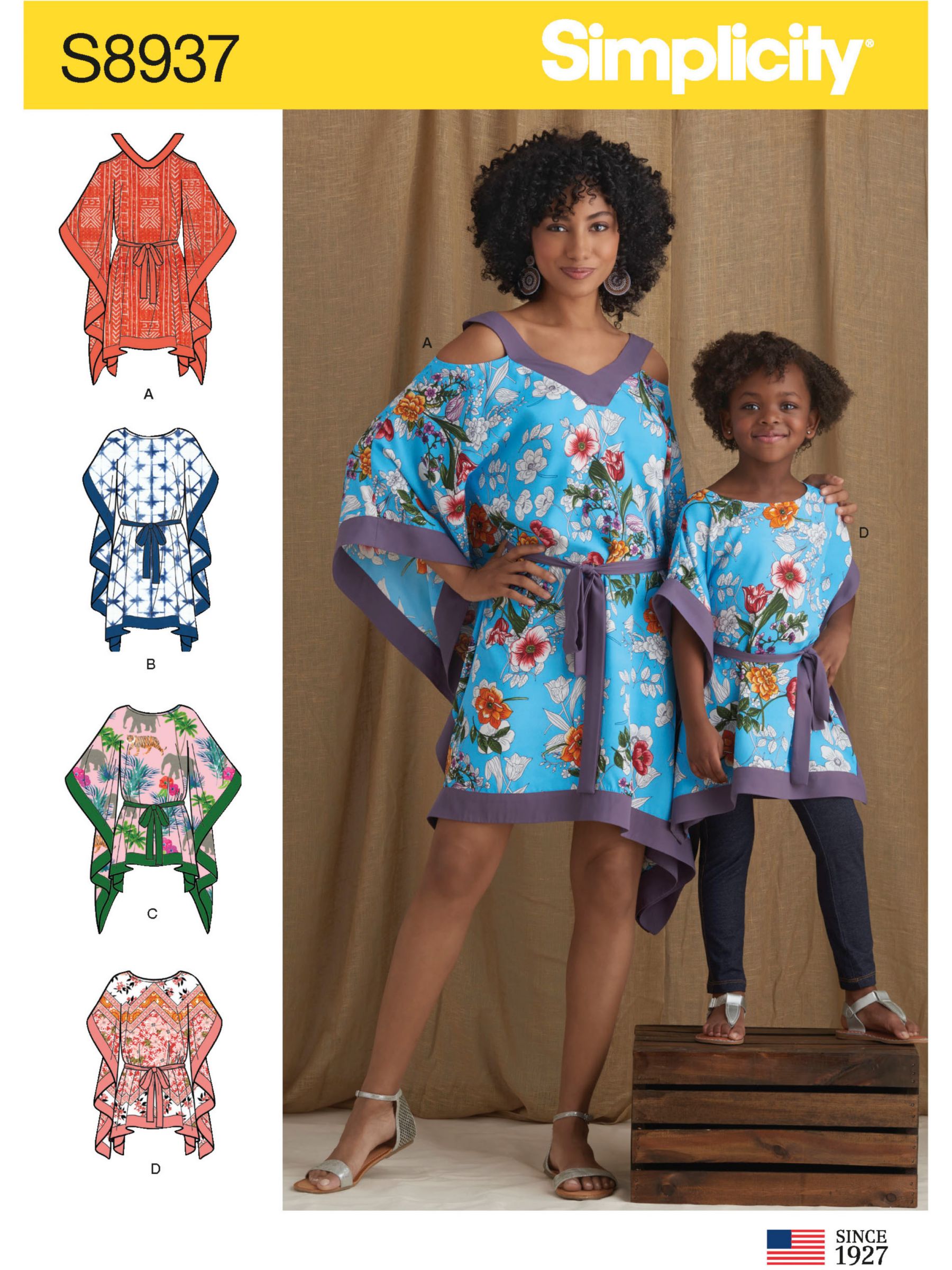 Simplicity Women's and Children's Kaftans Sewing Pattern, 8937 at John