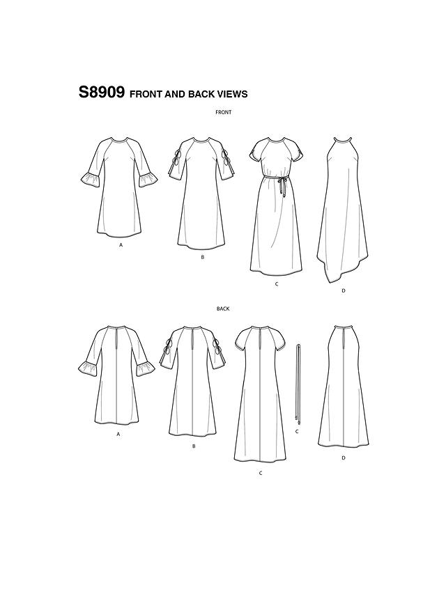 Simplicity Women's Dress Sewing Pattern, 8909, H5