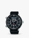 Seiko SNJ025P1 Men's Prospex Arnie Solar Date Silicone Strap Watch, Black