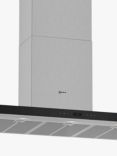 Neff D95BMP5N0B Wall-Mounted Box Chimney Cooker Hood, 90cm, Grey/Stainless Steel