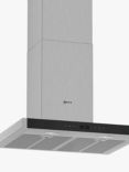 Neff D65BMP5N0B Wall-Mounted Box Chimney Cooker Hood, 60cm, Grey/Stainless Steel