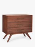 west elm Wright 3 Drawer Chest, FSC Certified (Eucalyptus), Brown