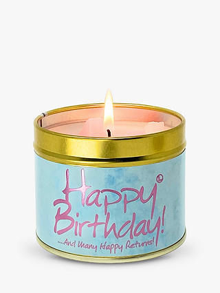 Lily-flame Happy Birthday Scented Tin Candle, 230ged Tin Candle, 230g