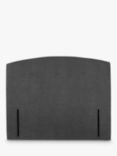 John Lewis Grace Full Depth Upholstered Headboard, Super King Size, Soft Touch Chenille Charcoal