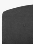 John Lewis Grace Full Depth Upholstered Headboard, Single, Soft Touch Chenille Charcoal