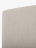 John Lewis Grace Full Depth Upholstered Headboard, Small Double, Cotton Effect Beige