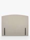 John Lewis Grace Full Depth Upholstered Headboard, Small Double, Cotton Effect Beige