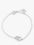 John Lewis Diamond Mini Link Chain Bracelet, Silver