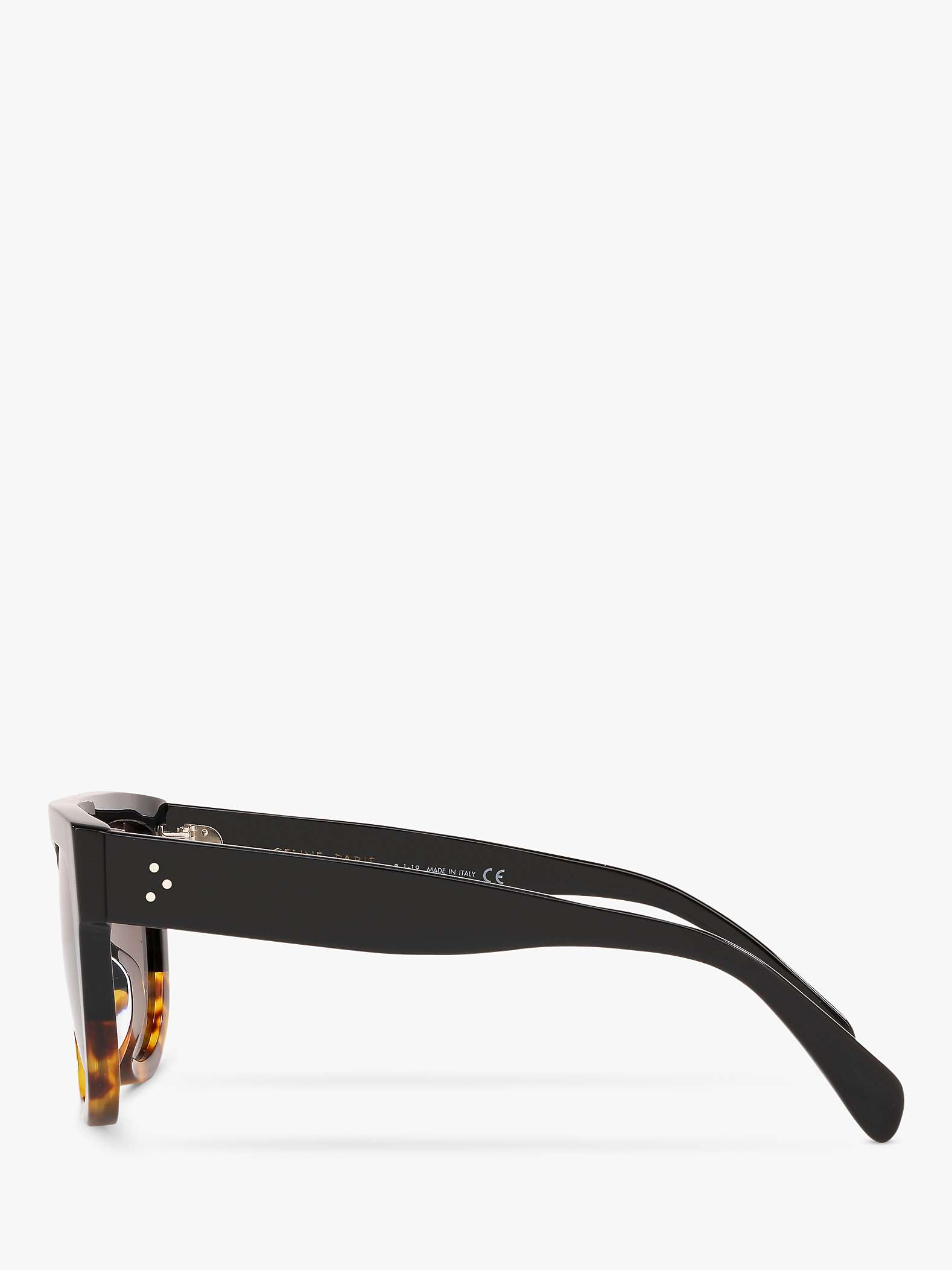 Buy Celine CL4001IN Women's Rectangular Sunglasses, Black Havana/Brown Gradient Online at johnlewis.com